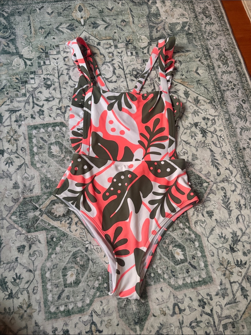 Aerie One Piece Patterned Swim Suit